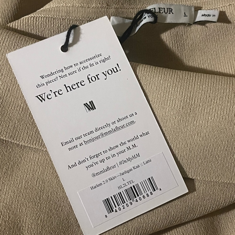 NWT MM Lafleur Harlem Skirt in Latte - Picture 7 of 7
